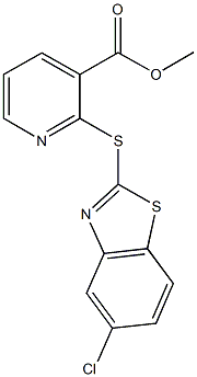 methyl 2-[(5-chloro-1,3-benzothiazol-2-yl)sulfanyl]nicotinate Struktur