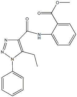 methyl 2-{[(5-ethyl-1-phenyl-1H-1,2,3-triazol-4-yl)carbonyl]amino}benzoate Struktur