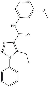 5-ethyl-N-(3-methoxyphenyl)-1-phenyl-1H-1,2,3-triazole-4-carboxamide Struktur