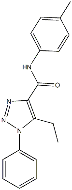 5-ethyl-N-(4-methylphenyl)-1-phenyl-1H-1,2,3-triazole-4-carboxamide Struktur