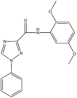 N-(2,5-dimethoxyphenyl)-1-phenyl-1H-1,2,4-triazole-3-carboxamide Struktur