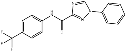 1-phenyl-N-[4-(trifluoromethyl)phenyl]-1H-1,2,4-triazole-3-carboxamide Struktur