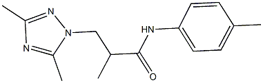 3-(3,5-dimethyl-1H-1,2,4-triazol-1-yl)-2-methyl-N-(4-methylphenyl)propanamide Struktur