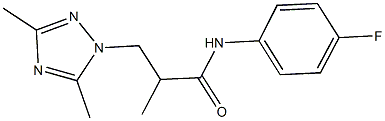 3-(3,5-dimethyl-1H-1,2,4-triazol-1-yl)-N-(4-fluorophenyl)-2-methylpropanamide Struktur