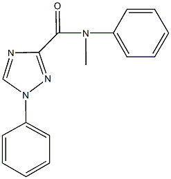 N-methyl-N,1-diphenyl-1H-1,2,4-triazole-3-carboxamide Struktur