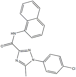 1-(4-chlorophenyl)-5-methyl-N-(1-naphthyl)-1H-1,2,4-triazole-3-carboxamide Struktur