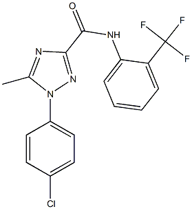 1-(4-chlorophenyl)-5-methyl-N-[2-(trifluoromethyl)phenyl]-1H-1,2,4-triazole-3-carboxamide Struktur