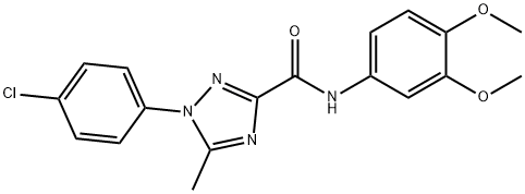 1-(4-chlorophenyl)-N-(3,4-dimethoxyphenyl)-5-methyl-1H-1,2,4-triazole-3-carboxamide Struktur