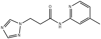 N-(4-methyl-2-pyridinyl)-3-(1H-1,2,4-triazol-1-yl)propanamide Struktur