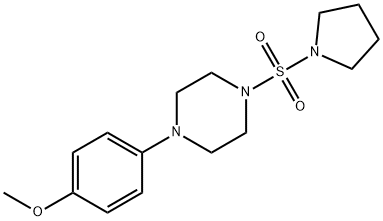 methyl 4-[4-(1-pyrrolidinylsulfonyl)-1-piperazinyl]phenyl ether Struktur