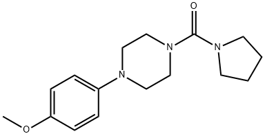 methyl 4-[4-(1-pyrrolidinylcarbonyl)-1-piperazinyl]phenyl ether Struktur