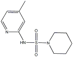 N-(4-methyl-2-pyridinyl)-1-piperidinesulfonamide Struktur