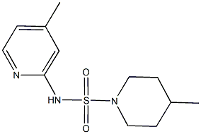 4-methyl-N-(4-methyl-2-pyridinyl)-1-piperidinesulfonamide Struktur