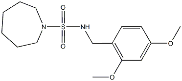 N-(2,4-dimethoxybenzyl)-1-azepanesulfonamide Struktur