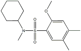 N-cyclohexyl-2-methoxy-N,4,5-trimethylbenzenesulfonamide Struktur