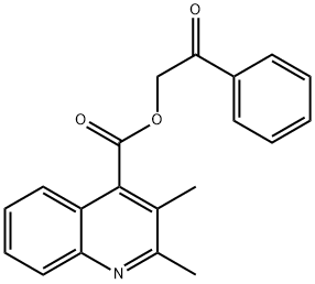 2-oxo-2-phenylethyl 2,3-dimethyl-4-quinolinecarboxylate Struktur