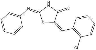 5-(2-chlorobenzylidene)-2-(phenylimino)-1,3-thiazolidin-4-one Struktur