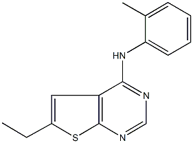 6-ethyl-N-(2-methylphenyl)thieno[2,3-d]pyrimidin-4-amine Struktur