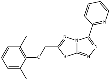 2,6-dimethylphenyl [3-(2-pyridinyl)[1,2,4]triazolo[3,4-b][1,3,4]thiadiazol-6-yl]methyl ether Struktur