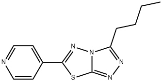 3-butyl-6-(4-pyridinyl)[1,2,4]triazolo[3,4-b][1,3,4]thiadiazole Struktur