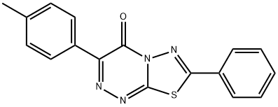 3-(4-methylphenyl)-7-phenyl-4H-[1,3,4]thiadiazolo[2,3-c][1,2,4]triazin-4-one Struktur