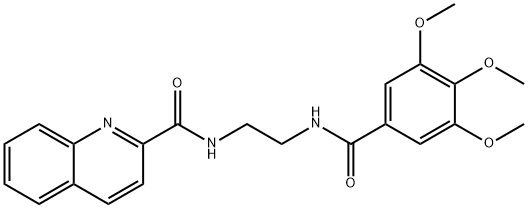 N-{2-[(3,4,5-trimethoxybenzoyl)amino]ethyl}-2-quinolinecarboxamide Struktur