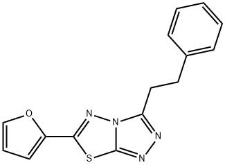 6-(2-furyl)-3-(2-phenylethyl)[1,2,4]triazolo[3,4-b][1,3,4]thiadiazole Struktur