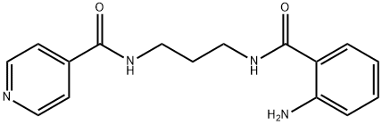 N-{3-[(2-aminobenzoyl)amino]propyl}isonicotinamide Struktur
