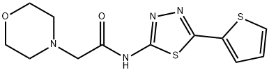 2-(4-morpholinyl)-N-[5-(2-thienyl)-1,3,4-thiadiazol-2-yl]acetamide Struktur