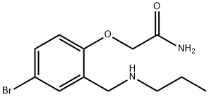 2-{4-bromo-2-[(propylamino)methyl]phenoxy}acetamide Struktur