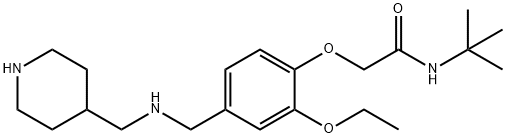 N-(tert-butyl)-2-(2-ethoxy-4-{[(4-piperidinylmethyl)amino]methyl}phenoxy)acetamide Struktur