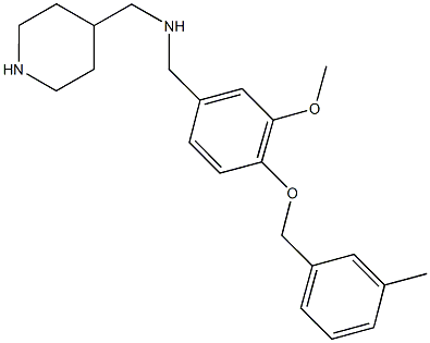 N-{3-methoxy-4-[(3-methylbenzyl)oxy]benzyl}-N-(4-piperidinylmethyl)amine Struktur