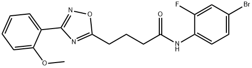 N-(4-bromo-2-fluorophenyl)-4-[3-(2-methoxyphenyl)-1,2,4-oxadiazol-5-yl]butanamide Struktur