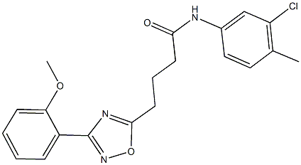 N-(3-chloro-4-methylphenyl)-4-[3-(2-methoxyphenyl)-1,2,4-oxadiazol-5-yl]butanamide Struktur