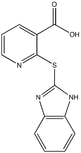 2-(1H-benzimidazol-2-ylsulfanyl)nicotinic acid Struktur