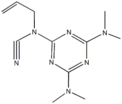 allyl[4,6-bis(dimethylamino)-1,3,5-triazin-2-yl]cyanamide Struktur