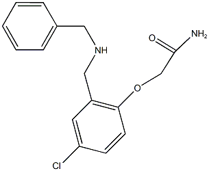 2-{2-[(benzylamino)methyl]-4-chlorophenoxy}acetamide Struktur