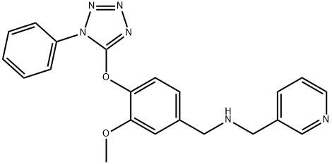 N-{3-methoxy-4-[(1-phenyl-1H-tetraazol-5-yl)oxy]benzyl}-N-(3-pyridinylmethyl)amine Struktur