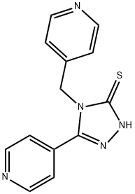 5-(4-pyridinyl)-4-(4-pyridinylmethyl)-4H-1,2,4-triazol-3-yl hydrosulfide Struktur