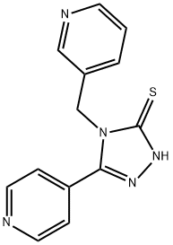 5-(4-pyridinyl)-4-(3-pyridinylmethyl)-4H-1,2,4-triazol-3-yl hydrosulfide Struktur