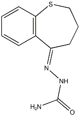 3,4-dihydro-1-benzothiepin-5(2H)-one semicarbazone Struktur