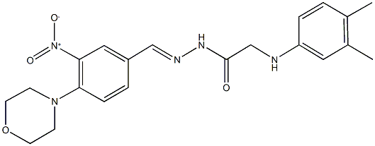 2-(3,4-dimethylanilino)-N'-[3-nitro-4-(4-morpholinyl)benzylidene]acetohydrazide Struktur