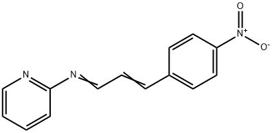 2-[(3-{4-nitrophenyl}-2-propenylidene)amino]pyridine Struktur