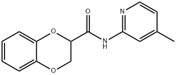 N-(4-methylpyridin-2-yl)-2,3-dihydro-1,4-benzodioxine-2-carboxamide Struktur