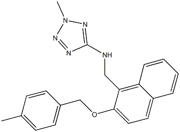 N-({2-[(4-methylbenzyl)oxy]-1-naphthyl}methyl)-N-(2-methyl-2H-tetraazol-5-yl)amine Struktur