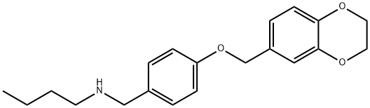 N-butyl-N-[4-(2,3-dihydro-1,4-benzodioxin-6-ylmethoxy)benzyl]amine Struktur