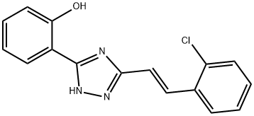 2-{3-[2-(2-chlorophenyl)vinyl]-1H-1,2,4-triazol-5-yl}phenol Struktur