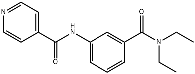 N-{3-[(diethylamino)carbonyl]phenyl}isonicotinamide Struktur