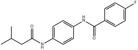 4-fluoro-N-{4-[(3-methylbutanoyl)amino]phenyl}benzamide Struktur