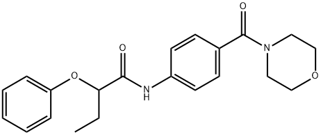 N-[4-(4-morpholinylcarbonyl)phenyl]-2-phenoxybutanamide Struktur